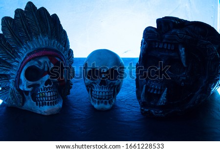 
human skull multi-colored background for decoration