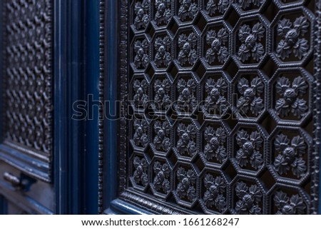 The door in Paris. Background. Decoration.