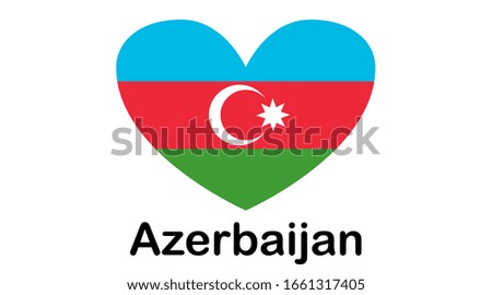 Flag of Azerbaijan. The color and size of the original.