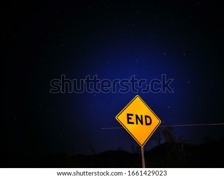 Infinity Beyond the End of the Road - Road Sign - Long Exposure