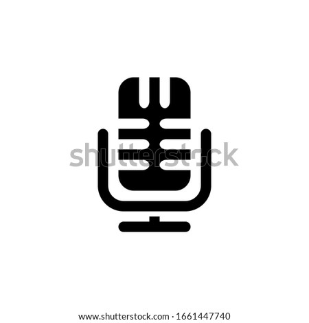 isolated microphone icon vector for any purposes