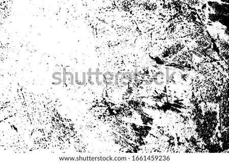 Grunge rough dirty background. Distress urban used texture. Brushed black paint cover. Overlay aged grainy messy template. Renovate wall scratched backdrop. Empty aging design element. EPS10 vector