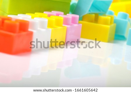 multi color plastic bricks toys for kids