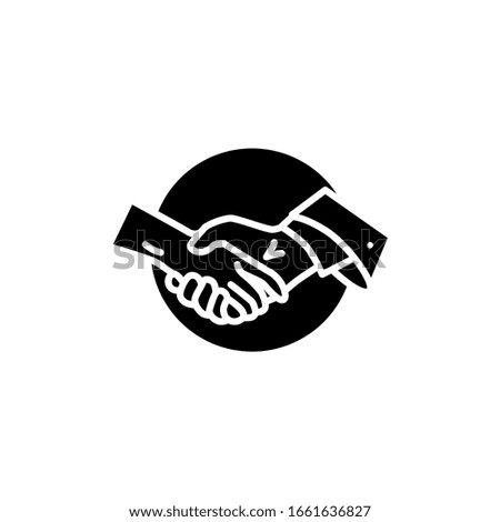 Handshake icon illustration vector logo template. eps10