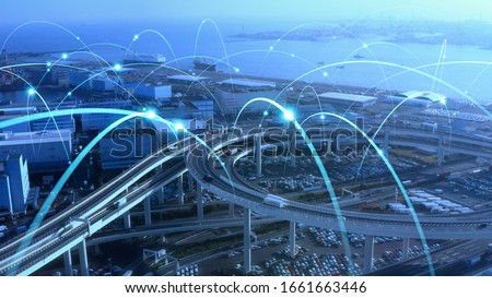 Transportation and technology concept. ITS (Intelligent Transport Systems). Mobility as a service. Royalty-Free Stock Photo #1661663446