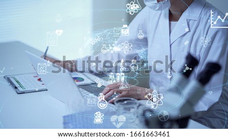 Science experiment concept. pharmacy. Scientist. Laboratory. Royalty-Free Stock Photo #1661663461