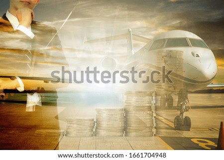 Money of stack ,investment money for business transportation