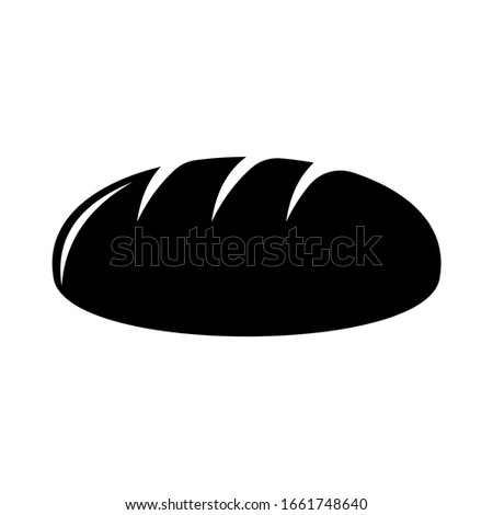 free vector bread vector for icons of restaurants, bakeries, packaging, posters, banners, etc. black bread with white background graphic design