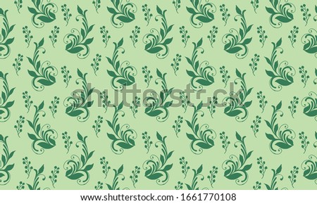 Botanical leaf design, with modern flower pattern background design.