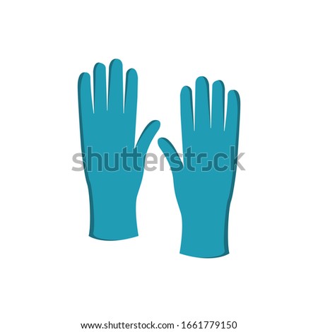 surgical gloves simple illustration vector clip art