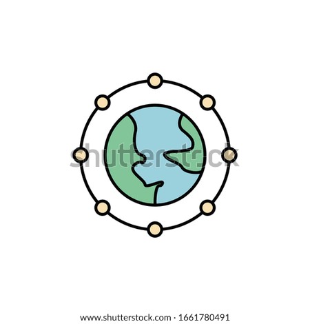 global icon simple illustration vector clip art
