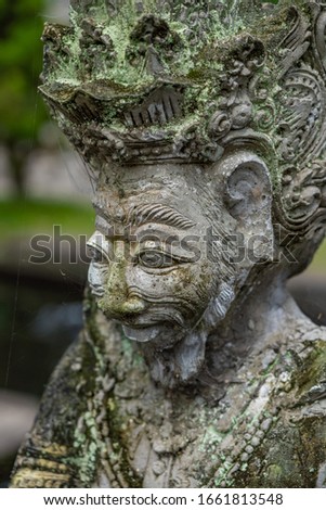 Statue at the Tirta Gangga palace in Bali Indonesia