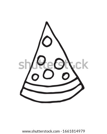 Doodle hand drawn party hat celebration object decoration. Vector illustration