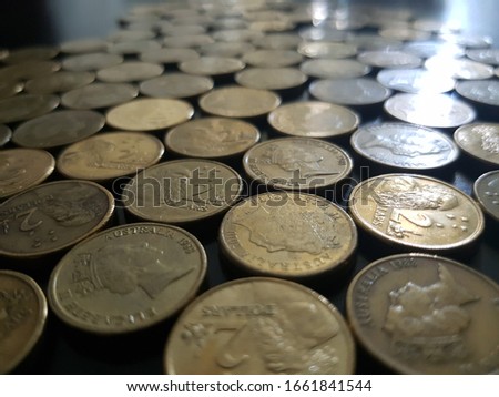 A collection of an Australian coins. 