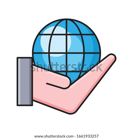 global vector flat color icon 