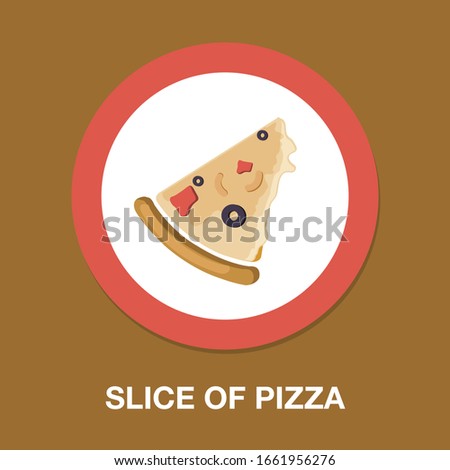 pizza icon - pizza isolate, pizza slice illustration - Vector pizza