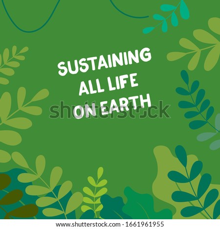 illustration design for world wildlife day celebration, march 8th. Sustaining all life on Earth theme