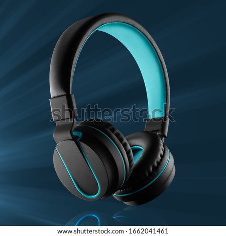 Wireless headphone product advertising photography 