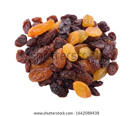 Raisins isolated on a white background Royalty-Free Stock Photo #1662088438