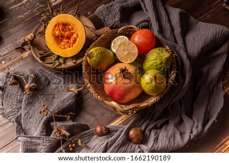 Fruits and vegetables on the table