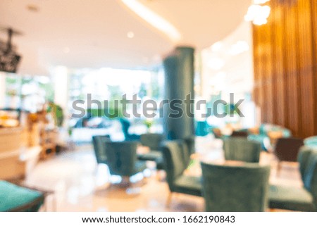 Abstract blur hotel lobby interior room for background