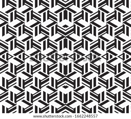 Seamless pattern with oblique black segments(cube)