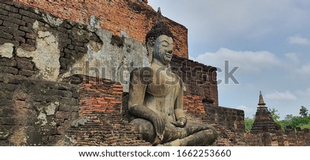 Great Buddha of Sukhothai. Picture taken in Sukhothai Historical Park.