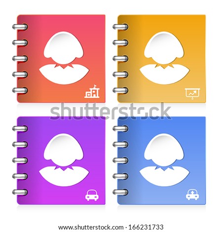 set of woman icon, vector 