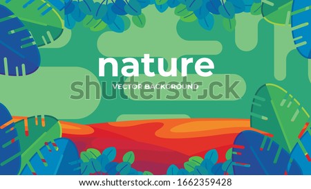 Colorful Tropical Leaves. Jungle Nature Background