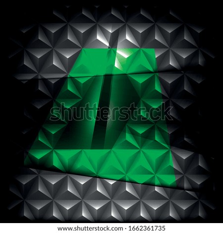 The square green-black polygonal Background 
