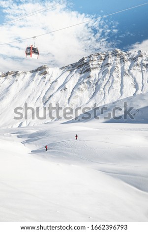 backcountry skiing on a sunny day in gudauri georgia