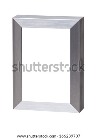 Metal photo frame isolated on white background