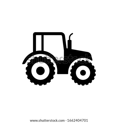 Tractor icon sign symbol design. Vector illustration of tractor, suitable for any business related to farm industries Royalty-Free Stock Photo #1662404701