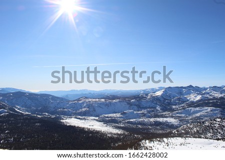 Beautiful snow landscape white sunny