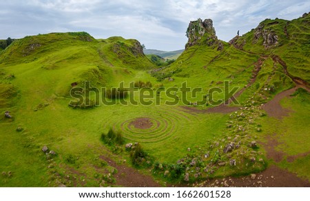 Castle Ewen - Fairy Glen with circular, spiral like pattern, Uig, Portree, Scotland, UK
