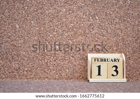 February 13, Empty gravel background. 