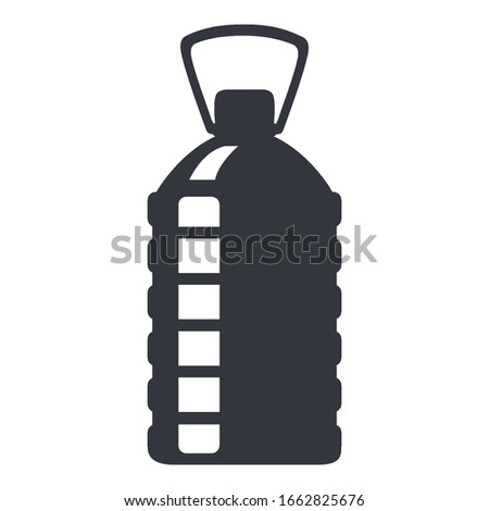 Vector Black Silhouette Plastic Bottle Icon
