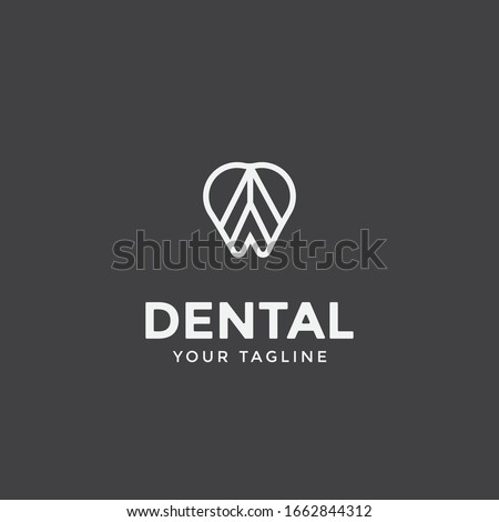 dental or dentist care logo template for