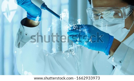 Science technology concept. Scientific examination. Scientist. Royalty-Free Stock Photo #1662933973