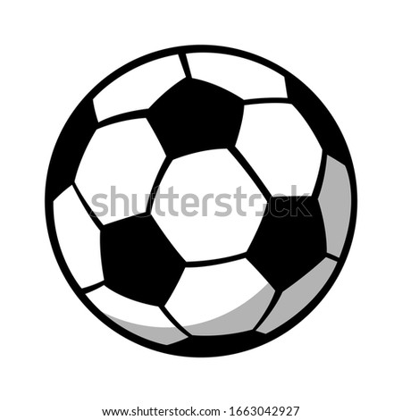 Cartoon soccer ball vector illustration isolated on white background/ Football ball cartoon