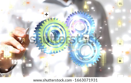 Gear With Success Concept digital
