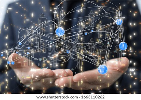 Big data visualization. Network connection structure