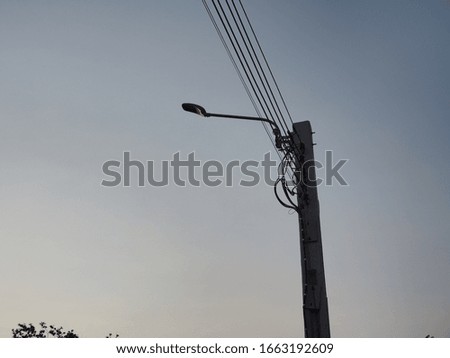 A light pole in the sky