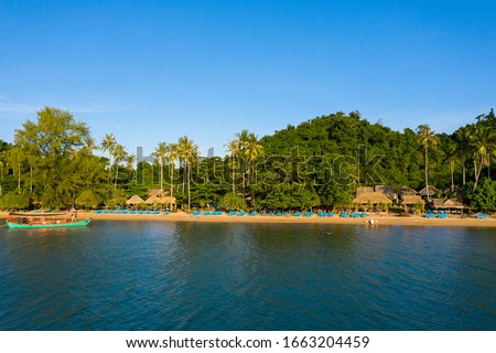 Koh Tonsay or Rabbit island in early morning,best place for relax, Kep,  Cambodia