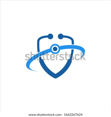 health vector design logo concept of a stethoscope concept