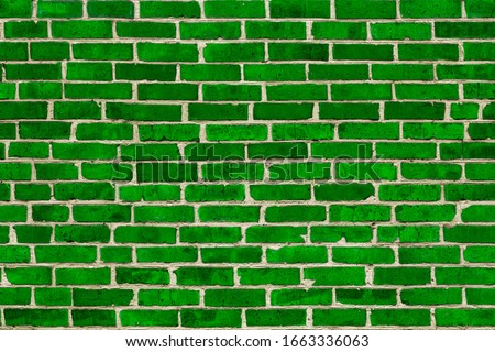  Seamless St. Patrick's day background of green brick wall background or texture. Royalty-Free Stock Photo #1663336063