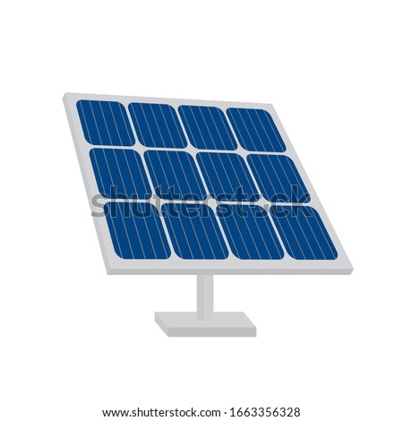 solar battery panel - vector illustration Royalty-Free Stock Photo #1663356328