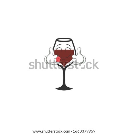 wine cartoon characters design with expression. you can use for stickers, pins, mascot or patches