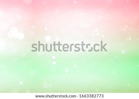 Abstract Bokeh Lights with Soft Light on Pink and Green Pastel Background Royalty-Free Stock Photo #1663382773