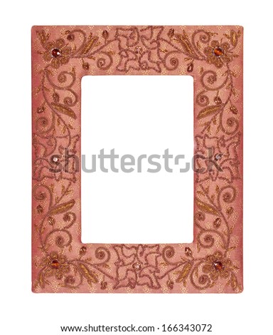 Frame with a pattern vintage antique Isolated on white background